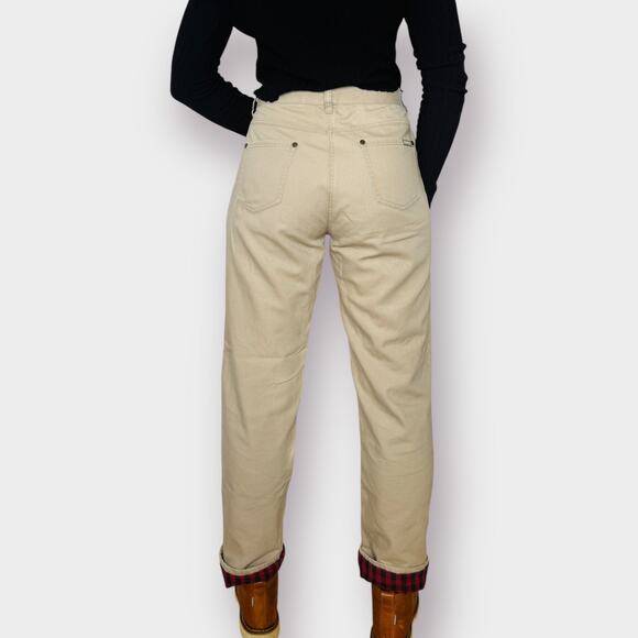 90s Woolrich Flannel Lined Tan Pants‎ - Picture 5 of 6
